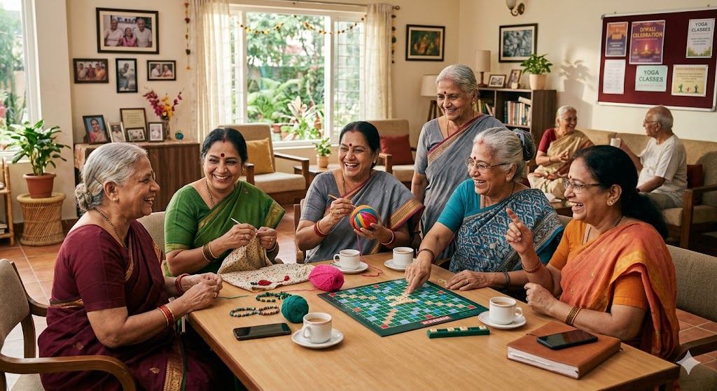 Elderly woman being cared for with warmth and dignity